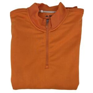 Adidas Climalite Men's Quarter Zip Pullover Orange Size XL‎ Golf Sweatshirt EUC